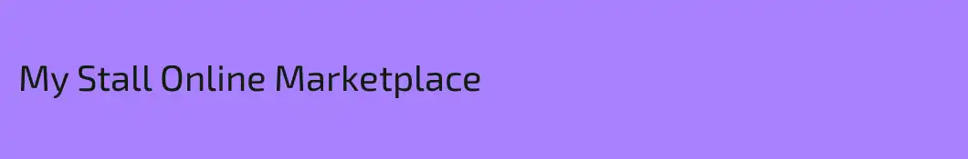 My Stall Online Marketplace